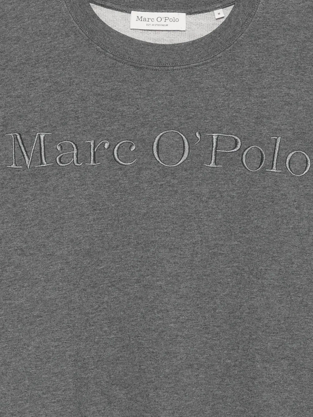 Marc O'Polo Trui met geborduurd logo Grijs