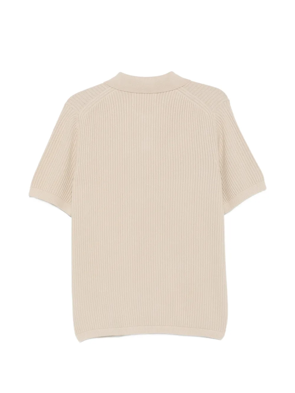 Marc O'Polo Ribgebreid poloshirt Beige