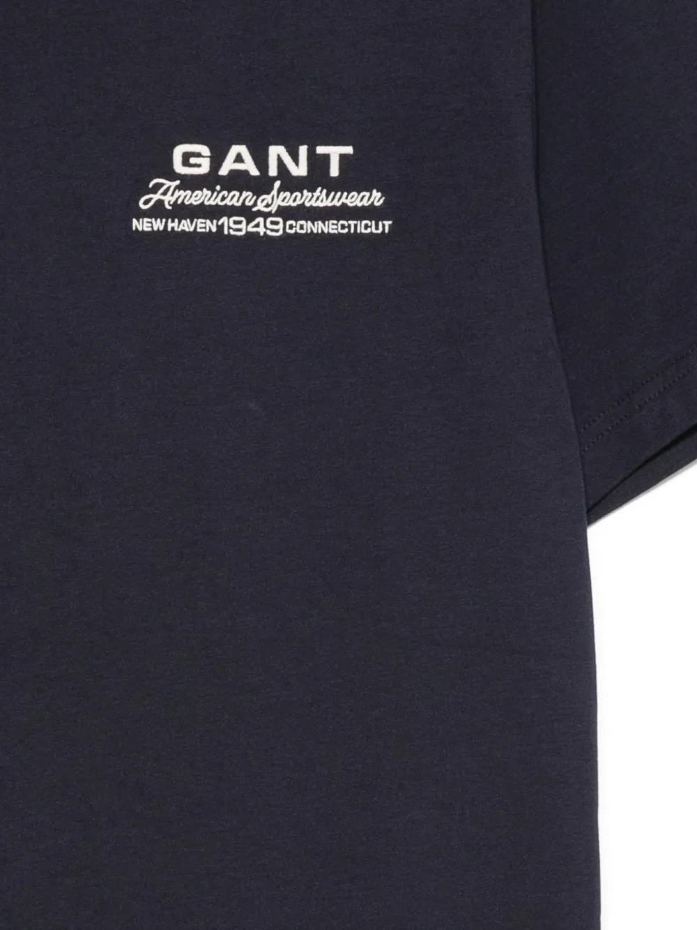 Gant T-shirt met geborduurd logo Blauw