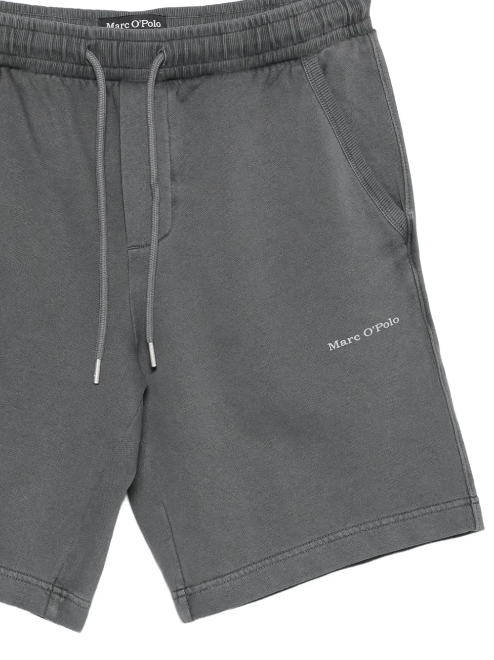Marc O'Polo Shorts met logoprint Grijs