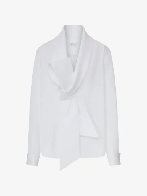 Saint Laurent Lavallière bow-detail cotton shirt