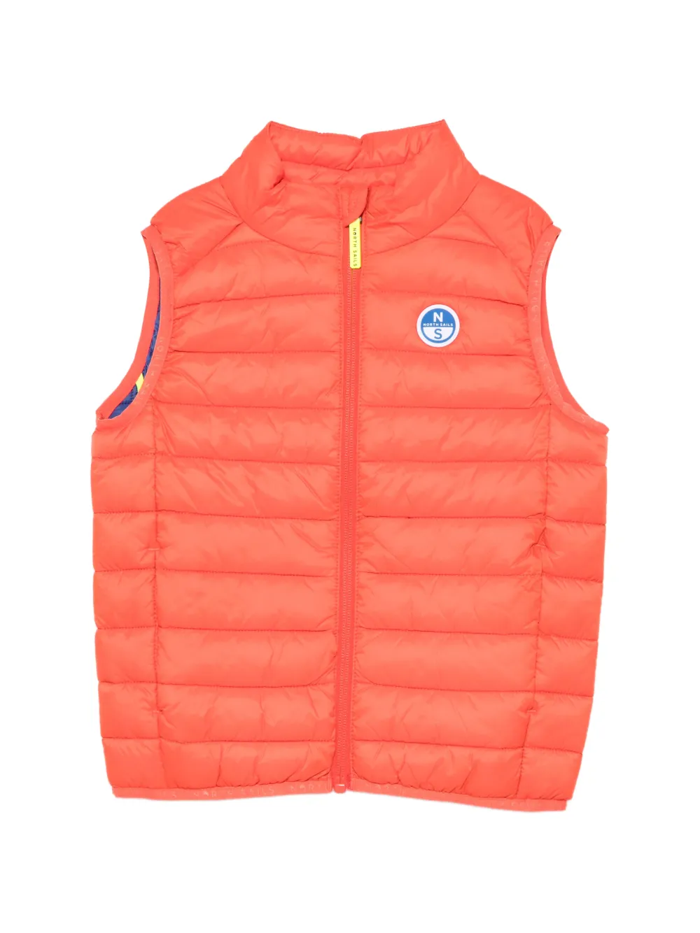 North Sails Kids quilted logo-patch gilet - Orange