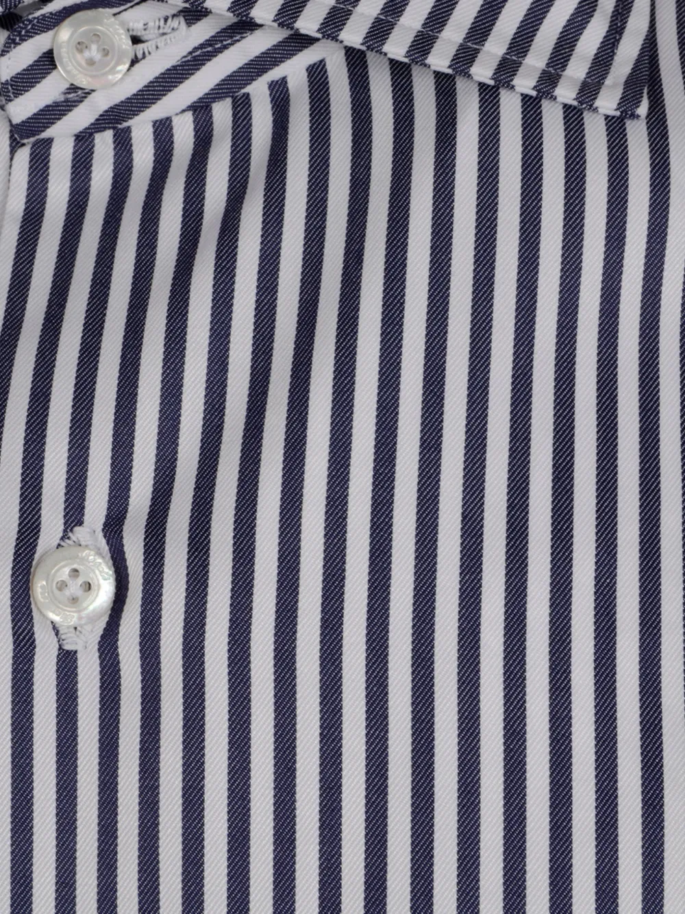 Finamore 1925 Napoli Gestreept overhemd Blauw