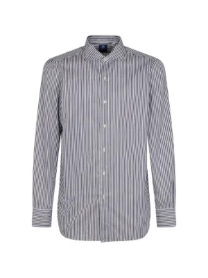 Finamore 1925 Napoli Striped Cotton Shirt | White | FARFETCH TW
