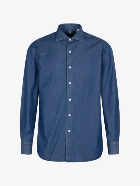Finamore 1925 Napoli spread-collar shirt