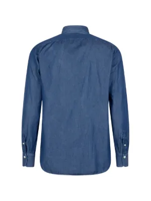ERL Corduroy patch-pocket Shirt | Blue | FARFETCH