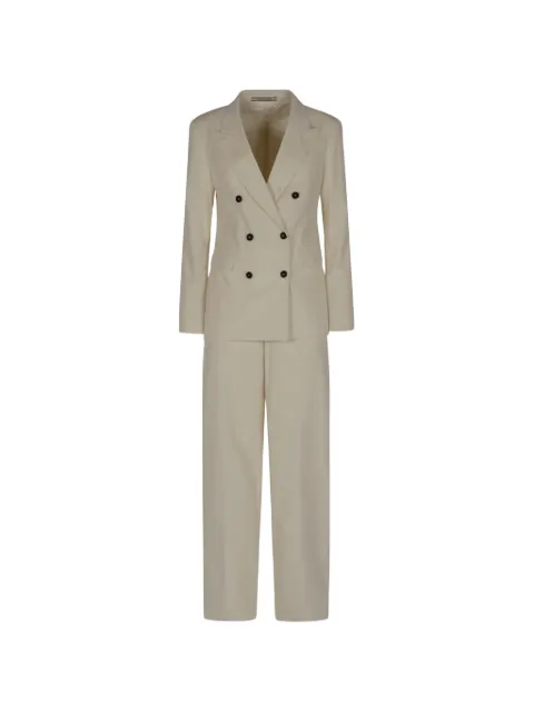 Tagliatore double-breasted corduroy-texture suit