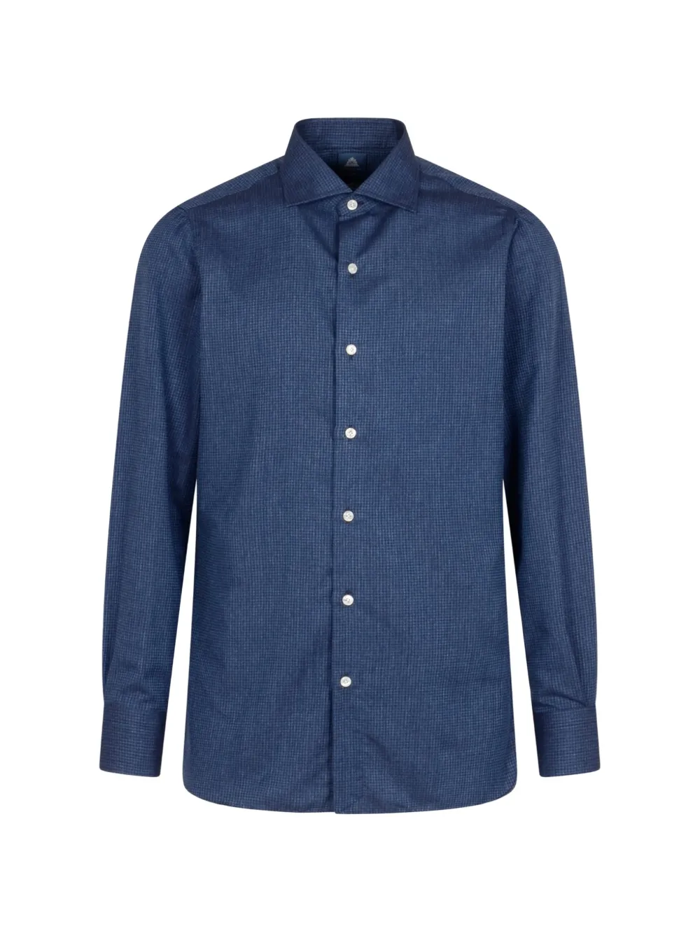 Finamore 1925 Napoli houndstooth-pattern shirt - Blu