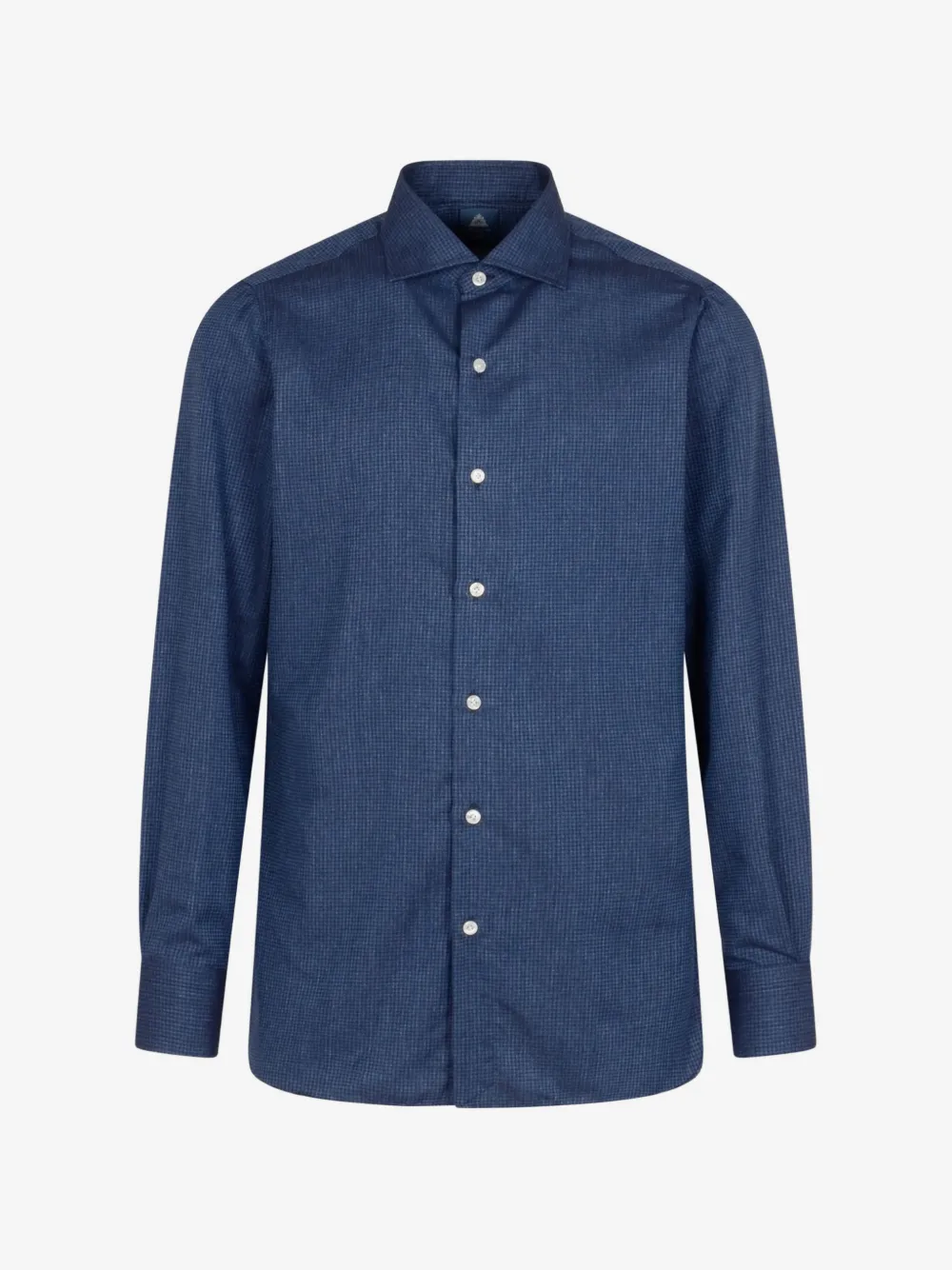 Finamore 1925 Napoli ハウンドトゥース シャツ | ブルー | Image 1