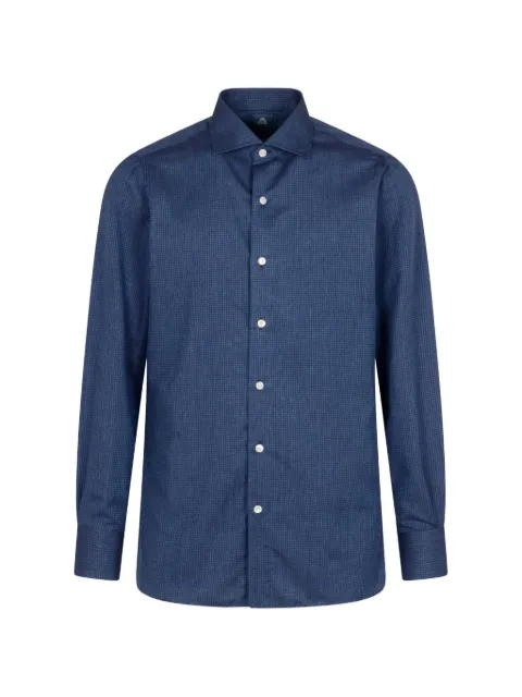 Finamore 1925 Napoli houndstooth-pattern shirt