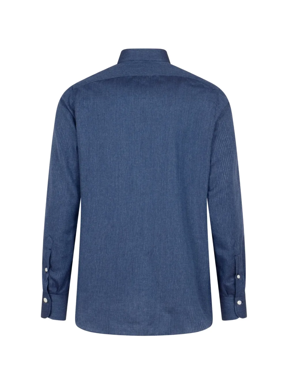 Finamore 1925 Napoli Overhemd met pied-de-poule print Blauw