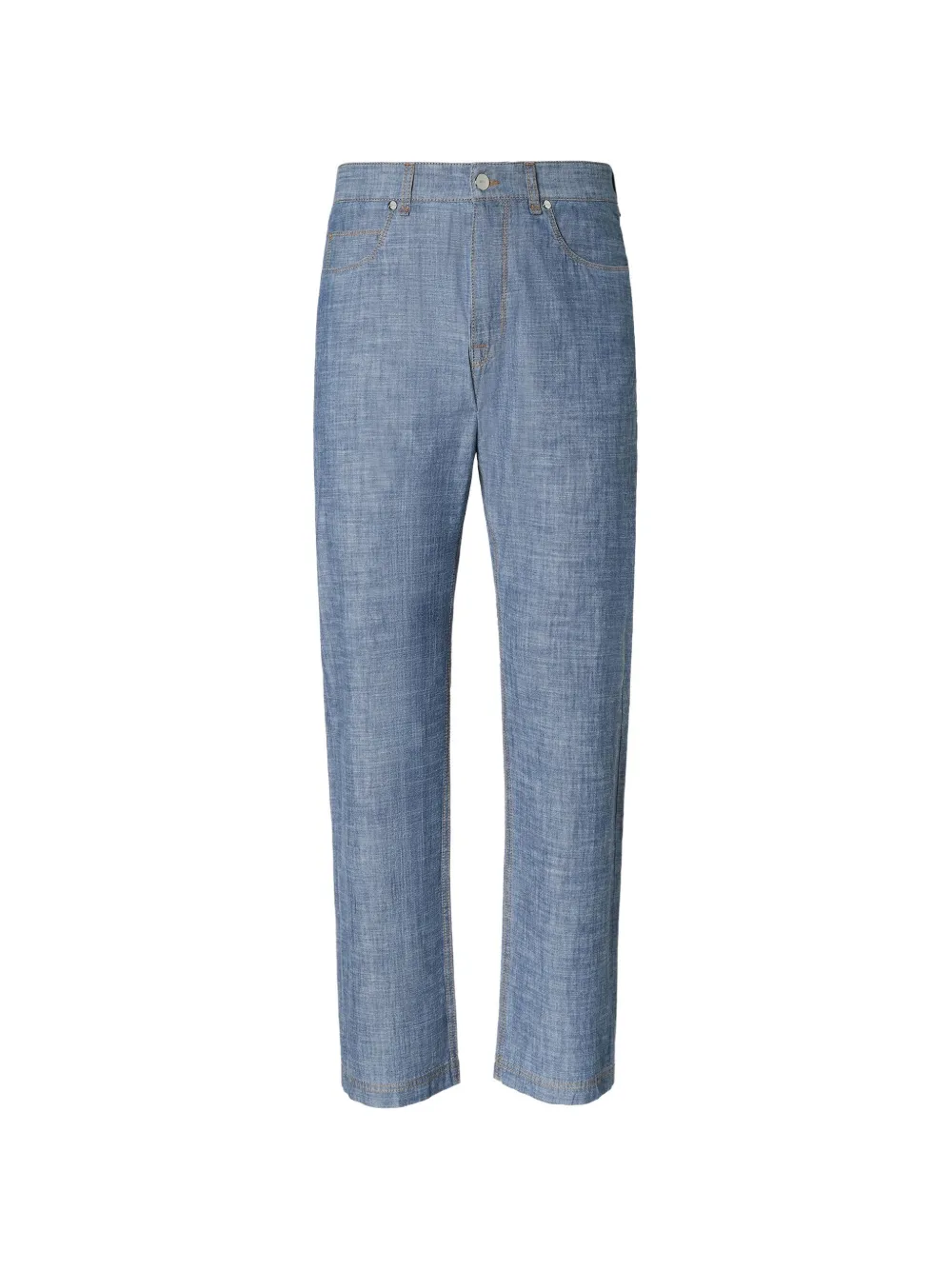 FENDI Straight broek met logopatch Blauw