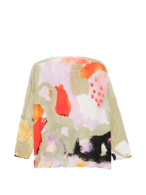 Daniela Gregis abstract-print crinkled blouse