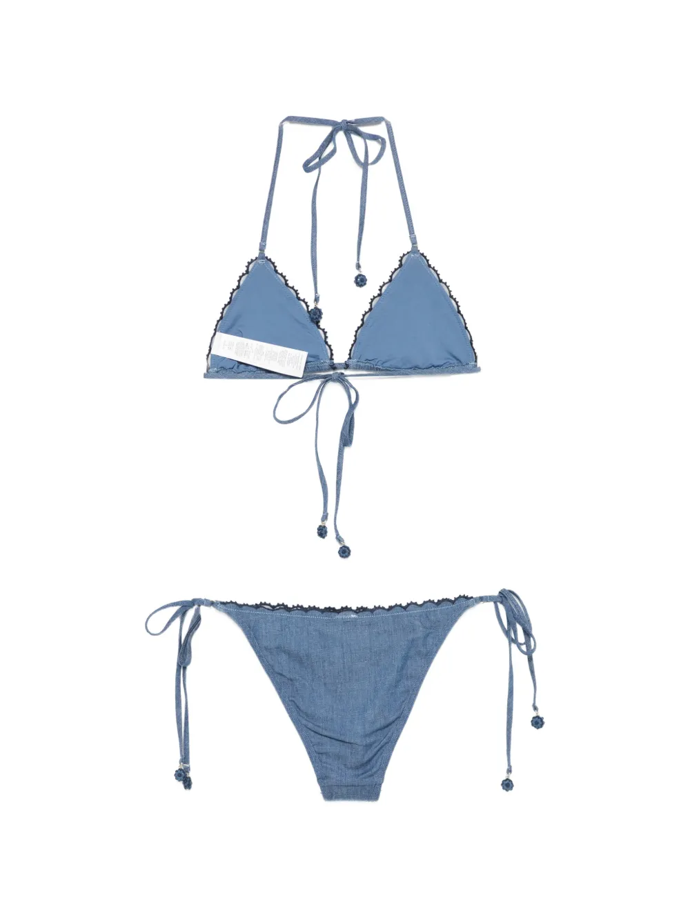 ZIMMERMANN Bikini met geborduurd paisley-patroon Blauw
