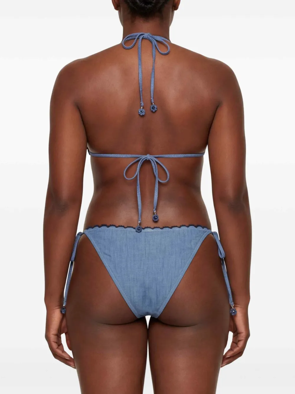 ZIMMERMANN Bikini met geborduurd paisley-patroon Blauw