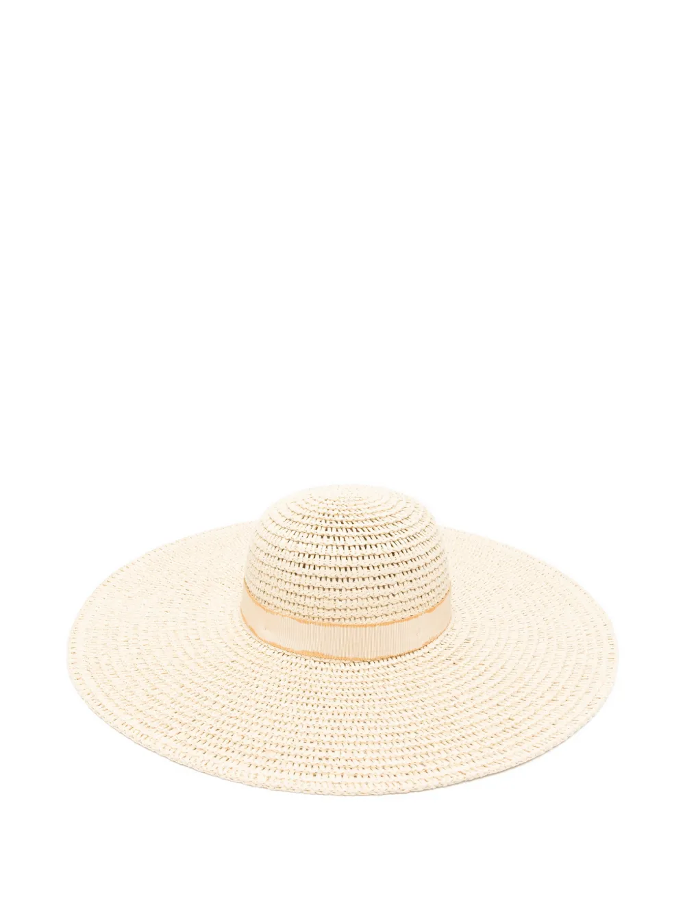 Borsalino woven wide-brim sun hat - Toni neutri