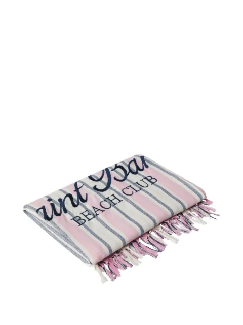 MC2 Saint Barth Foutas striped fringed beach towel
