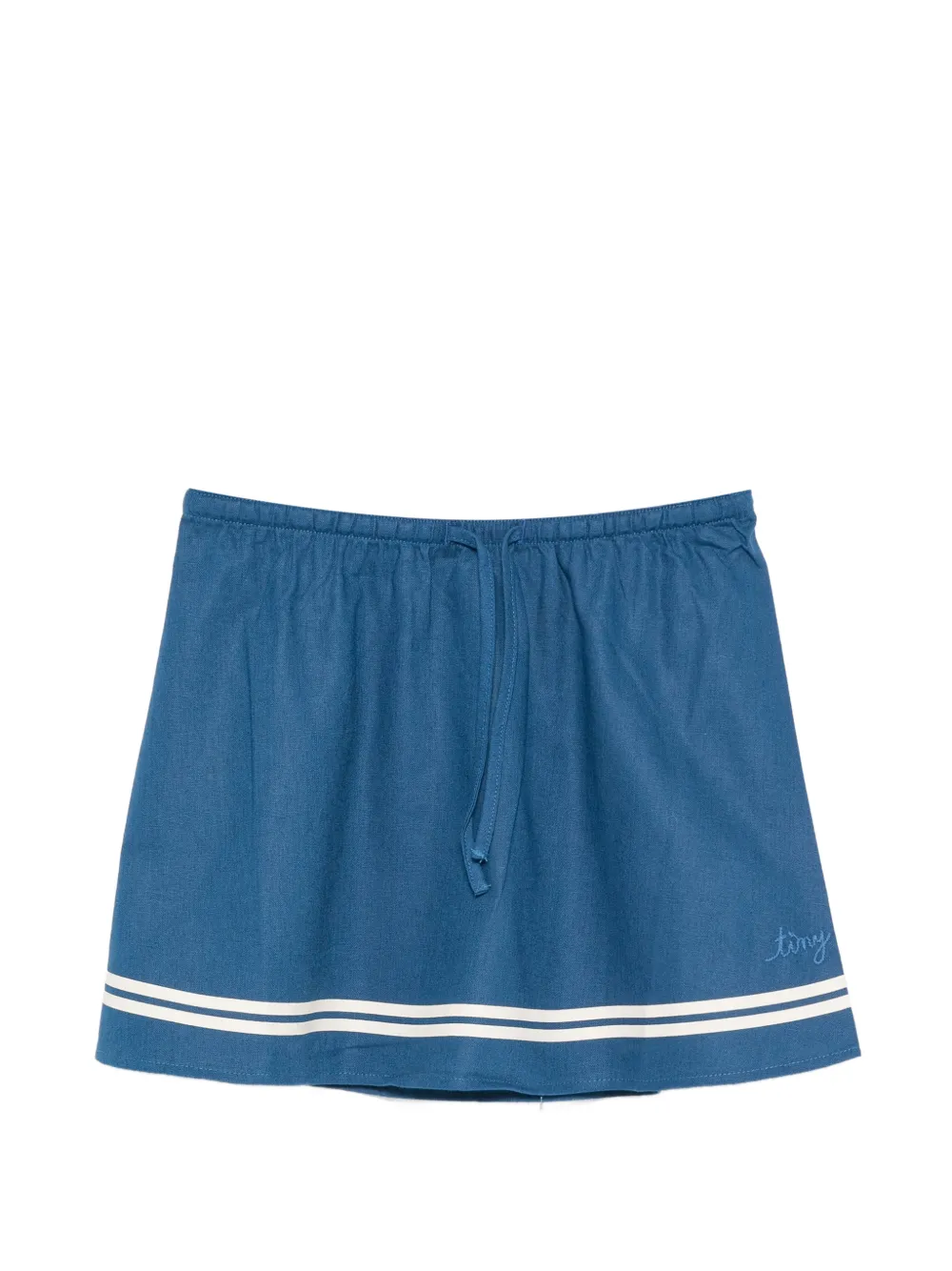 Tiny Cottons stripe-trim drawstring skirt - Blau