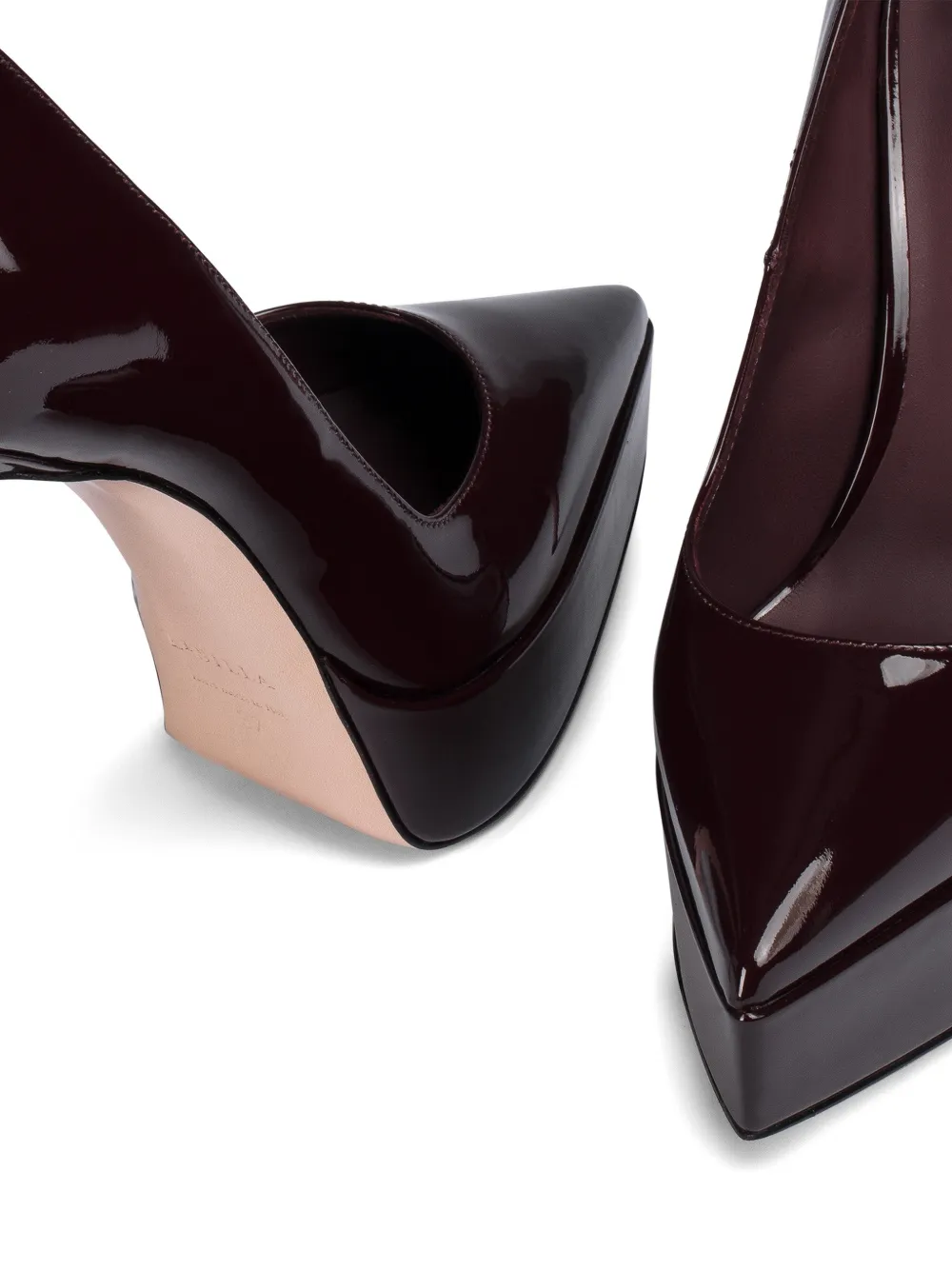 Le Silla 140 mm Uma leren pumps met hak Rood