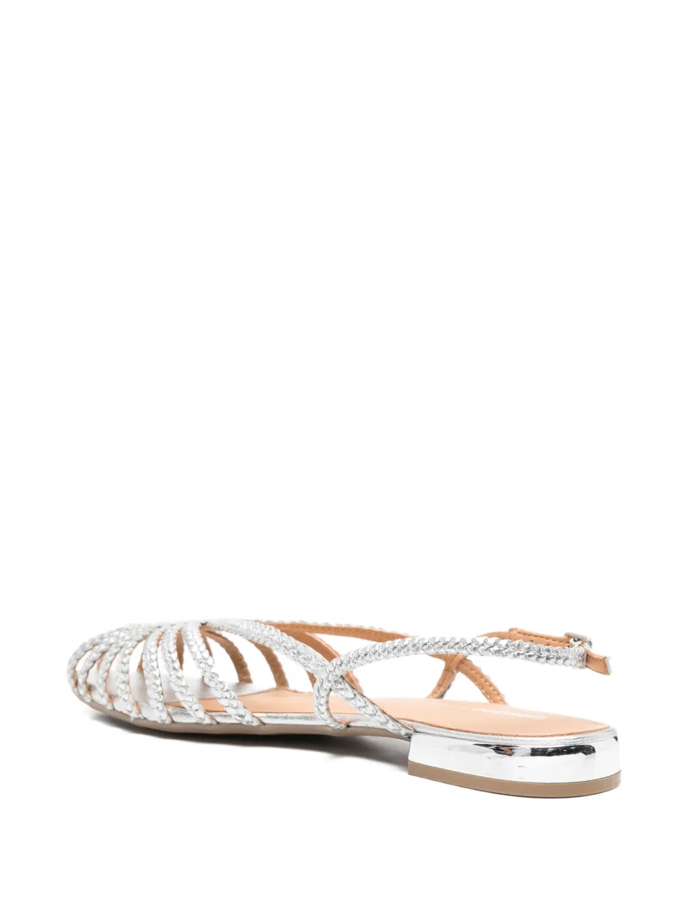 gioseppo Hingham braided cage sandals Zilver