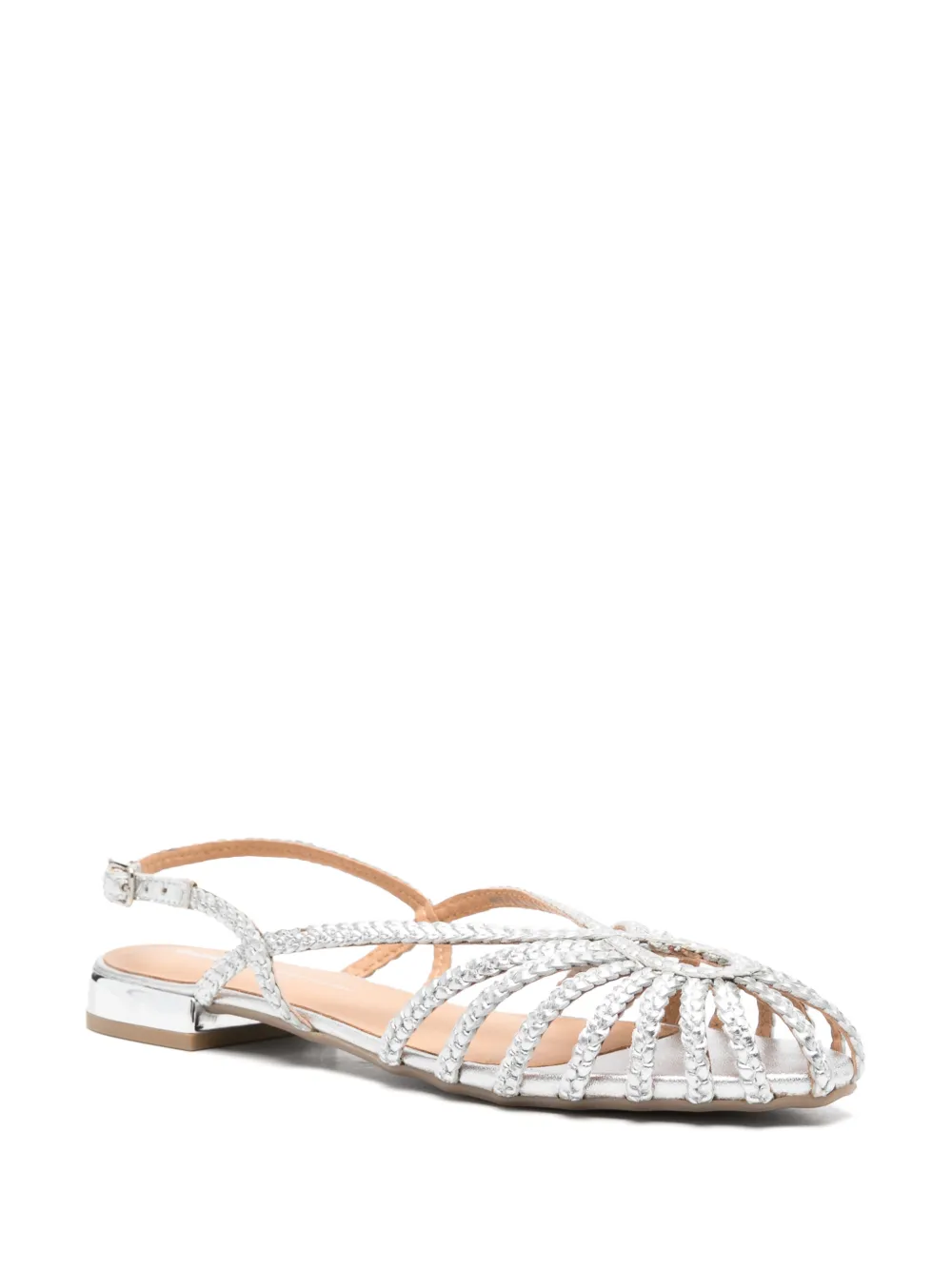 gioseppo Hingham braided cage sandals Zilver