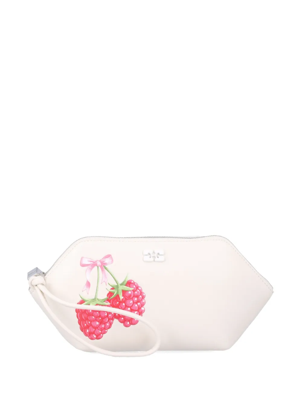 GANNI Bou raspberry-print pouch - Toni neutri