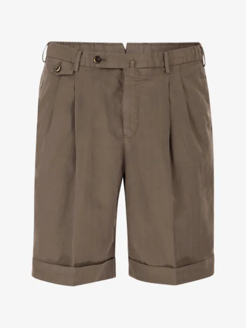 PT Torino short à design plissé et ourlet retroussé