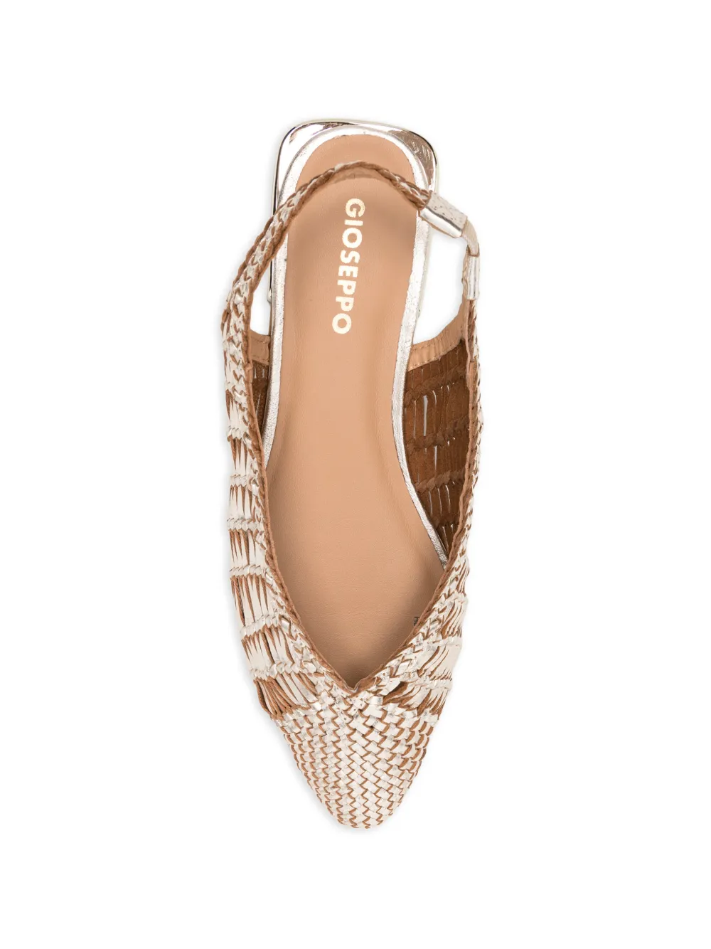 gioseppo Maipo geweven slingback pumps Goud