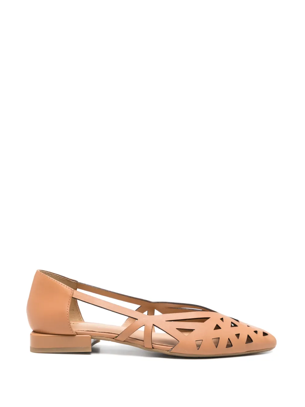 gioseppo Bumala cut-out leather ballet flats - Marrone