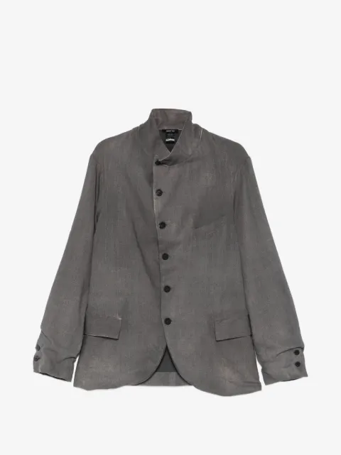 Avant Toi button-up funnel-neck blazer