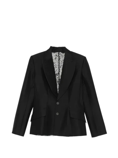 Quetsche lace-panelled blazer