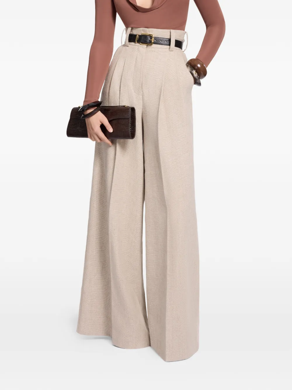 Elie Saab pleated trousers - Toni neutri