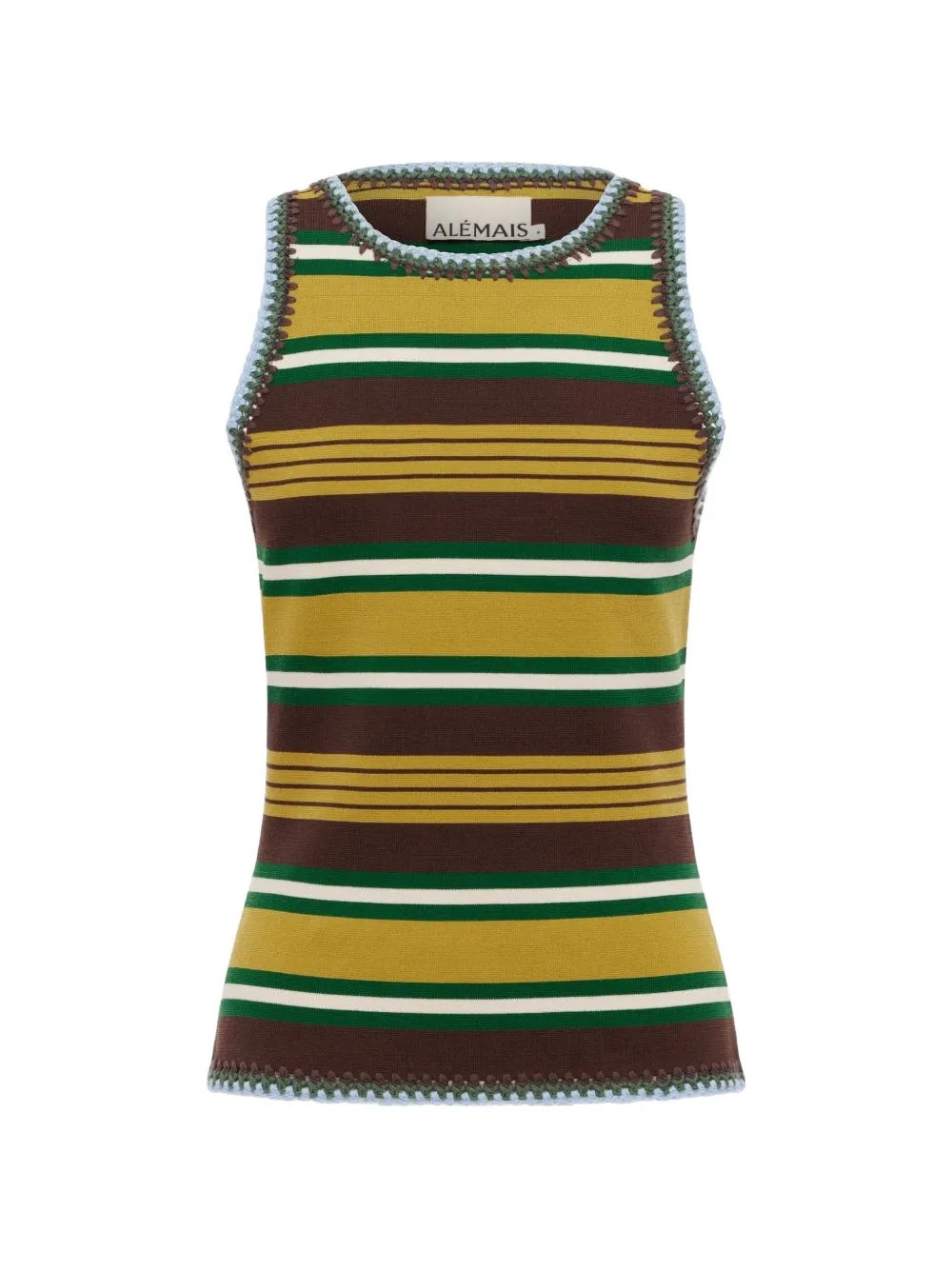 ALEMAIS Clover crochet-trim top - Giallo