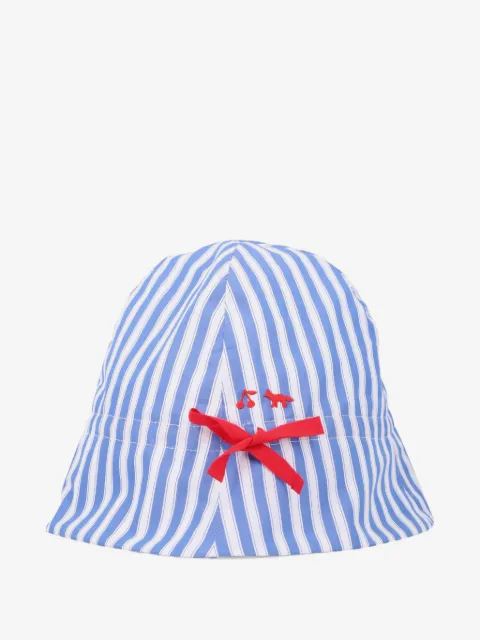 MAISON KITSUNE KIDS Cappello a righe X Bonpoint Grigri