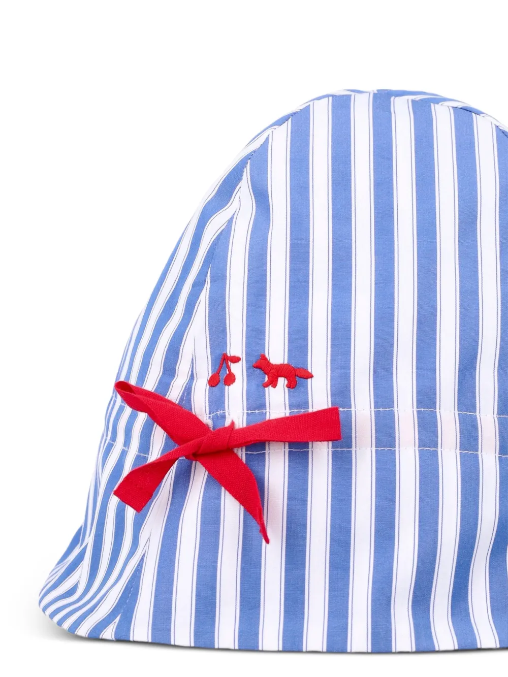 MAISON KITSUNE KIDS x Bonpoint Grigri gestreepte hoed Blauw