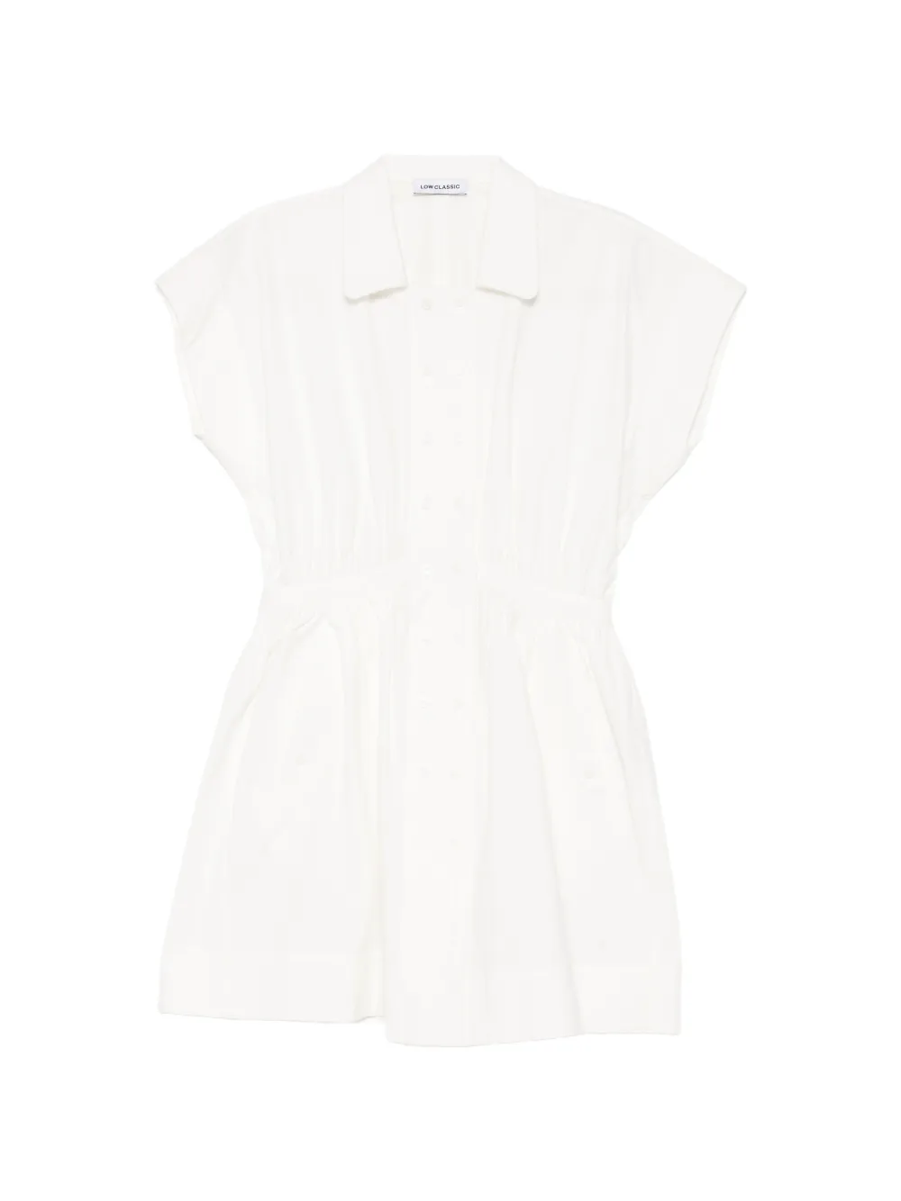 Low Classic double-breasted flared mini dress - Bianco