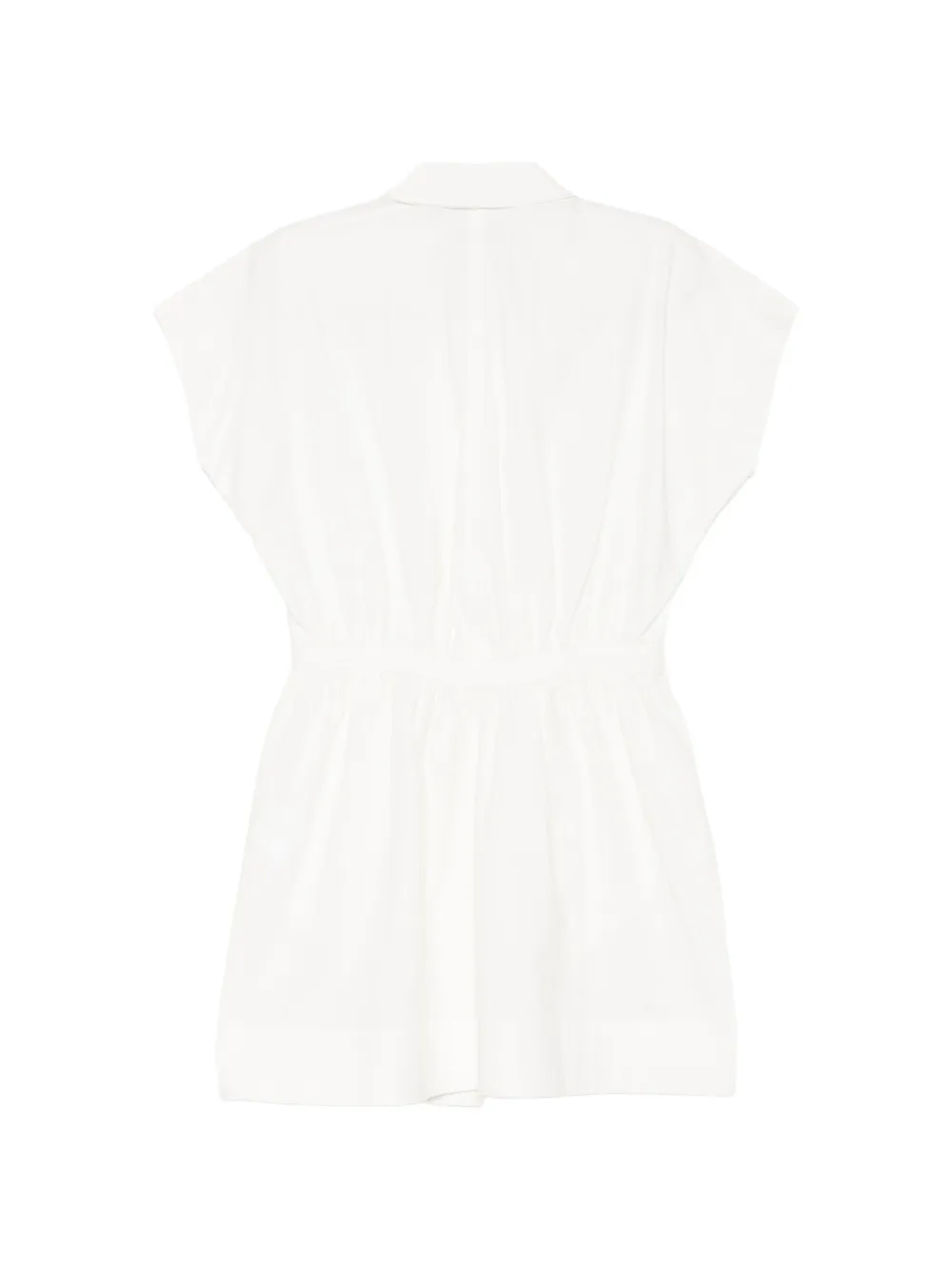 Low Classic Mini-jurk met dubbele rij knopen Wit