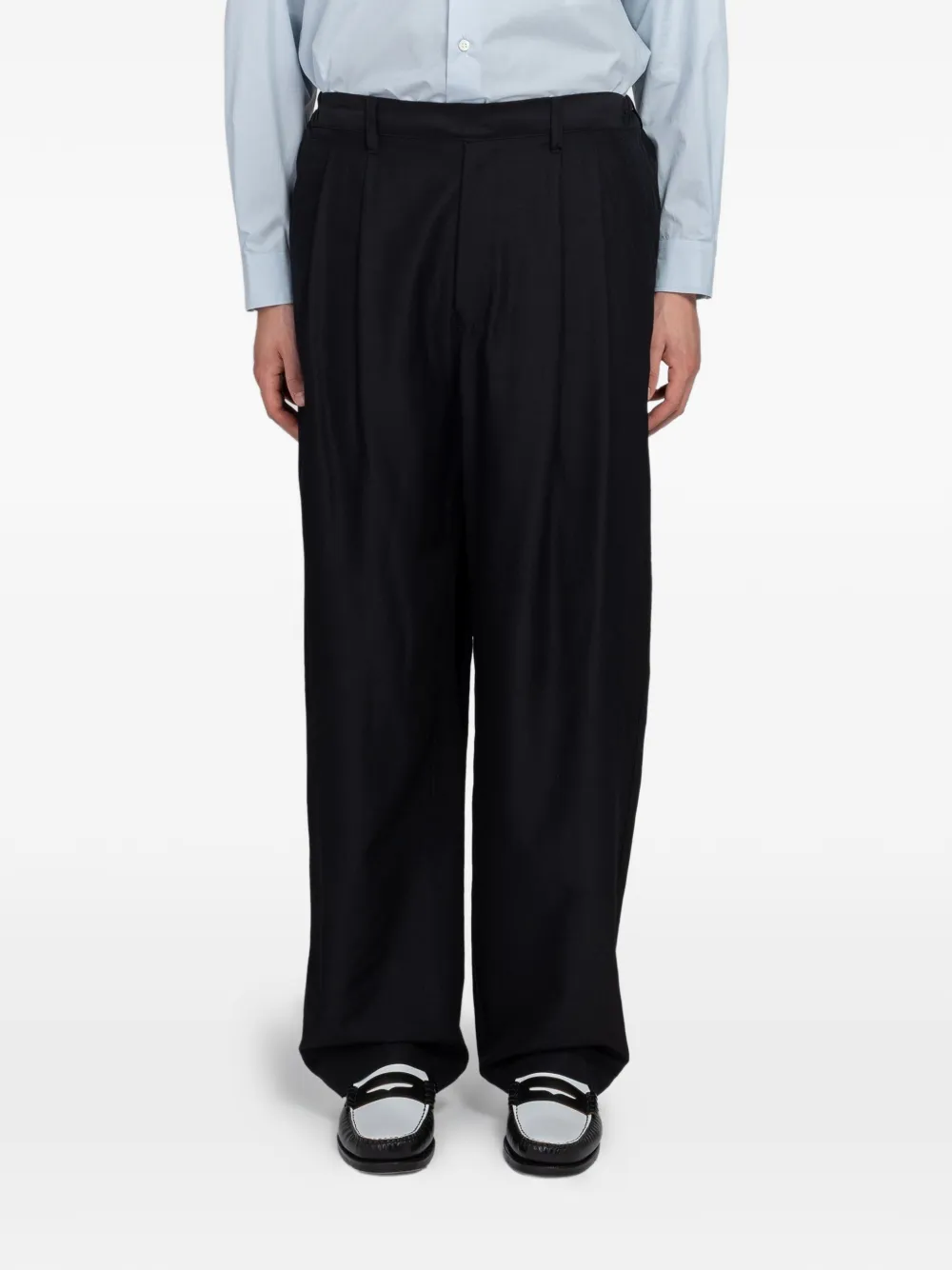 ssstein pleated wide-leg trousers - Nero