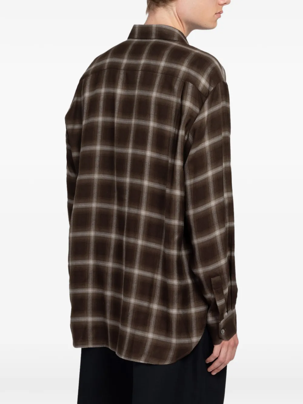 Ssstein Check Oversized Shirt | Brown | FARFETCH KW