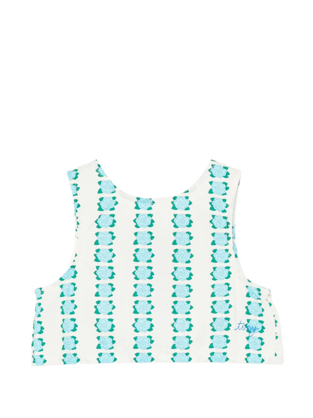 Tiny Cottons floral-print tie-back top - Toni neutri