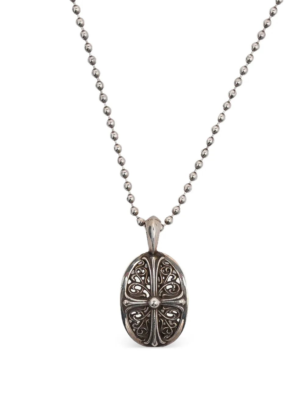 Chrome Hearts Oval Cross necklace - Argento