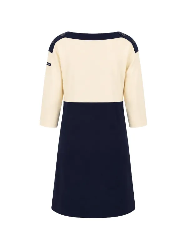 Saint James colour-block button-detail Mini Dress | Blue