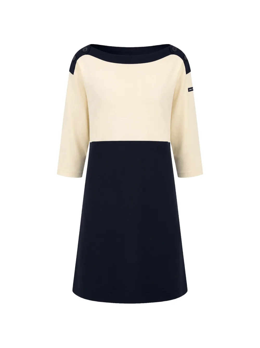 Saint James Abito corto con design color-block - Blu