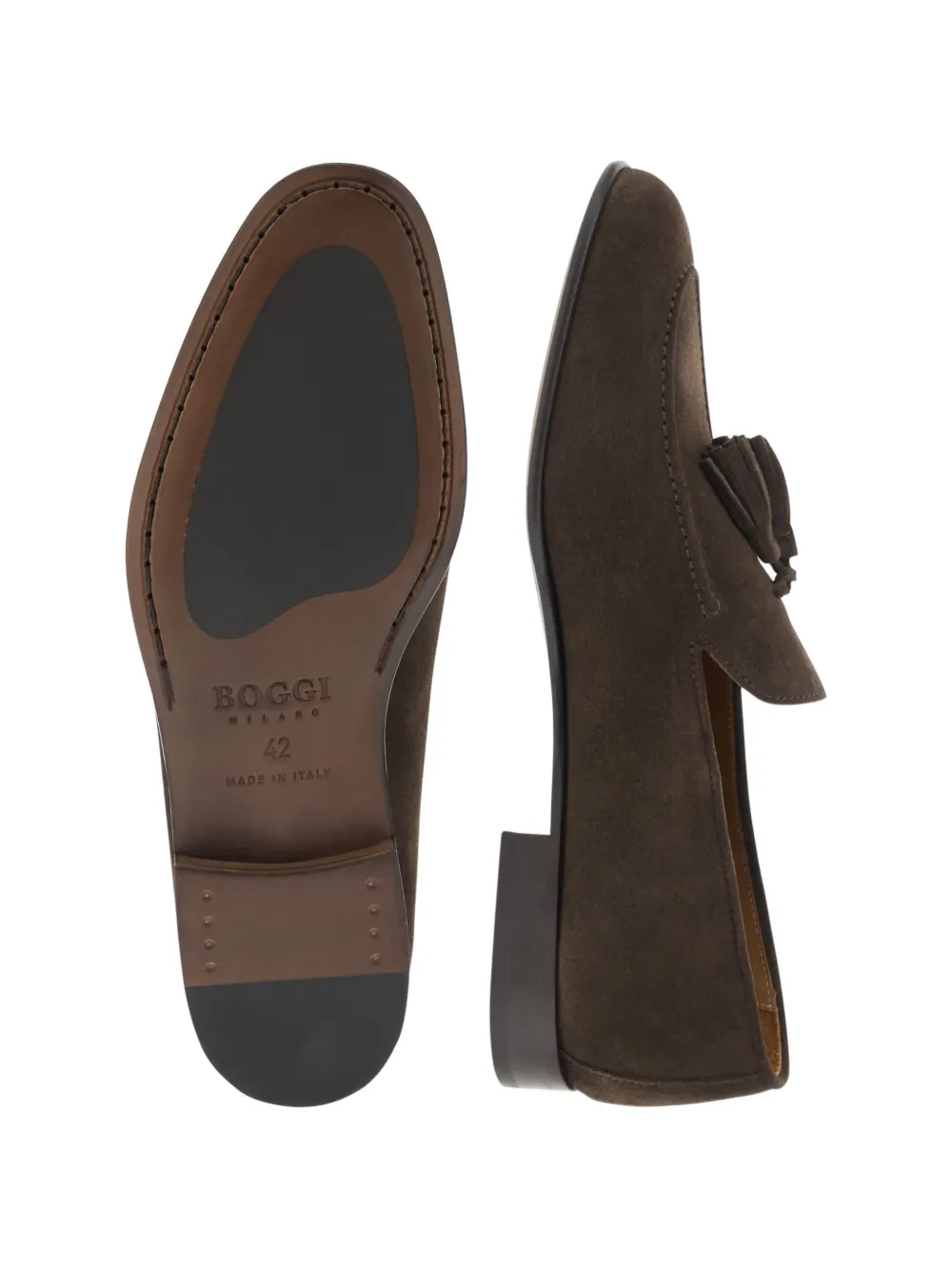 Boggi Milano tassel-detail suede loafers Bruin