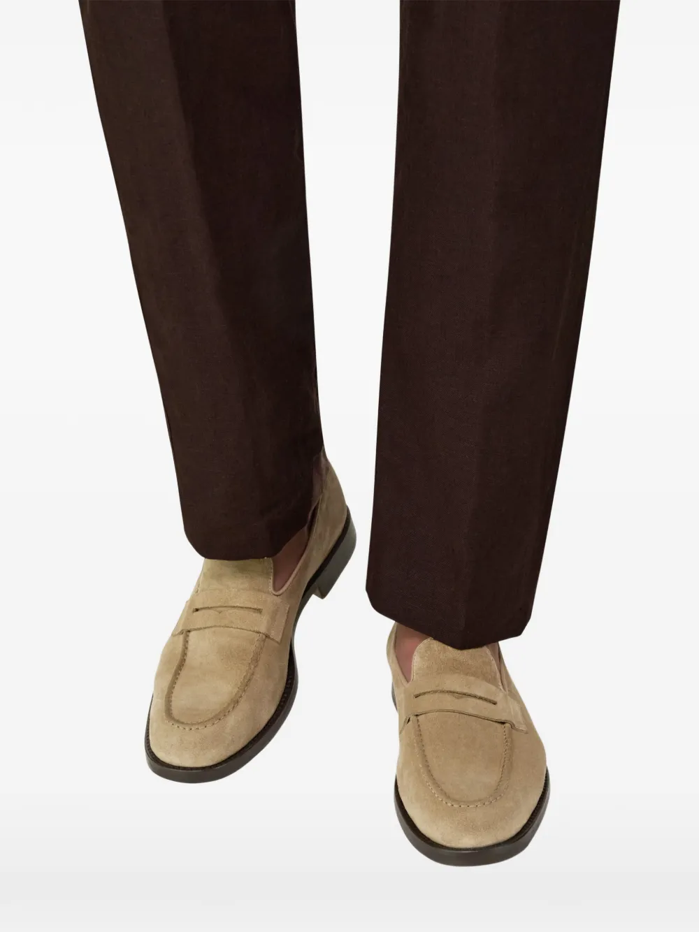 Boggi Milano suede loafers Beige