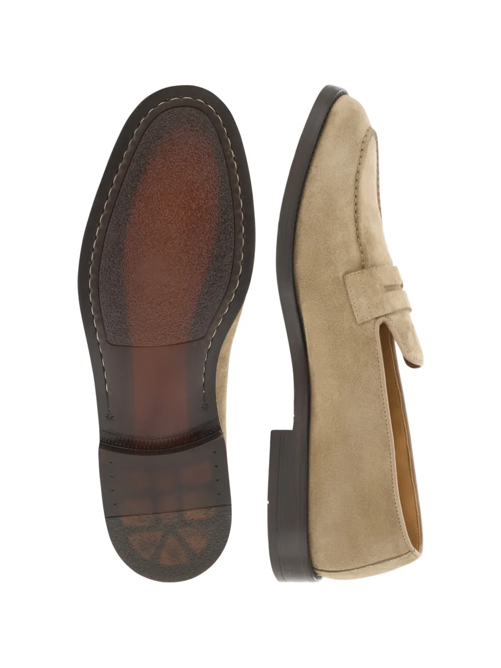 Boggi Milano suede loafers Beige
