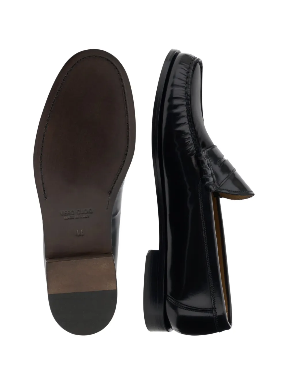 Boggi Milano brushed-leather loafers Zwart