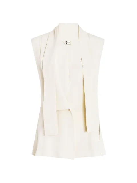 High Clasp pussy-bow vest