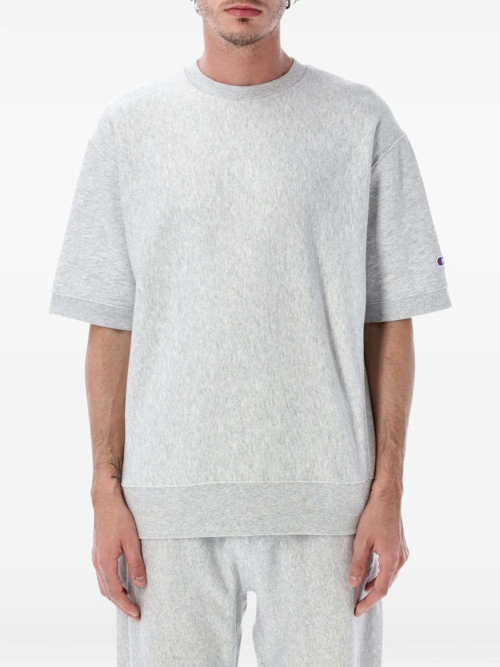 Champion logo-patch T-shirt - Grau