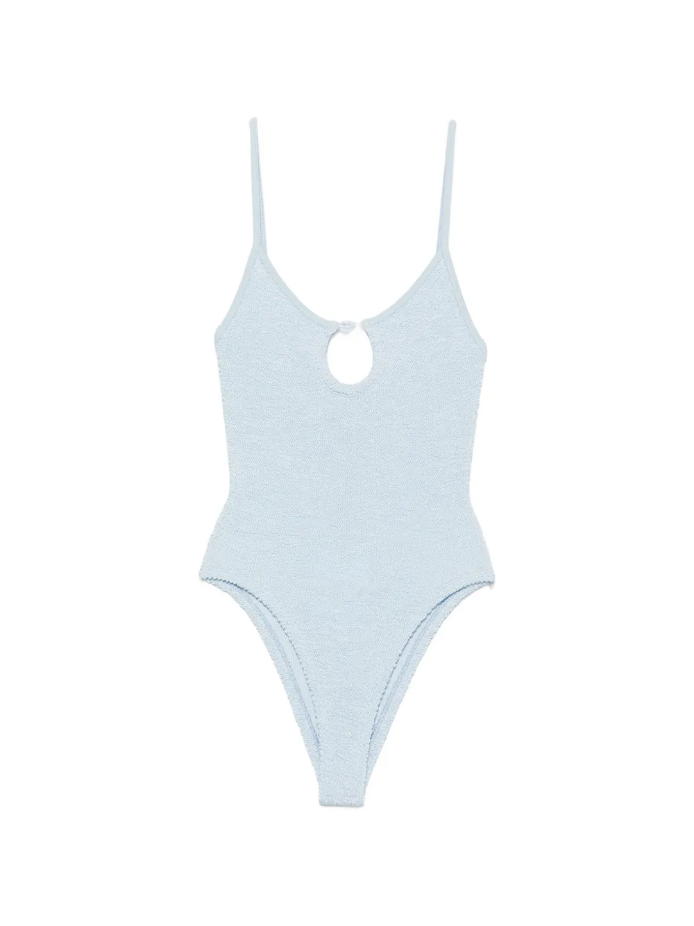 Hunza G Mia crinkle-effect cut-out swimsuit - Blu